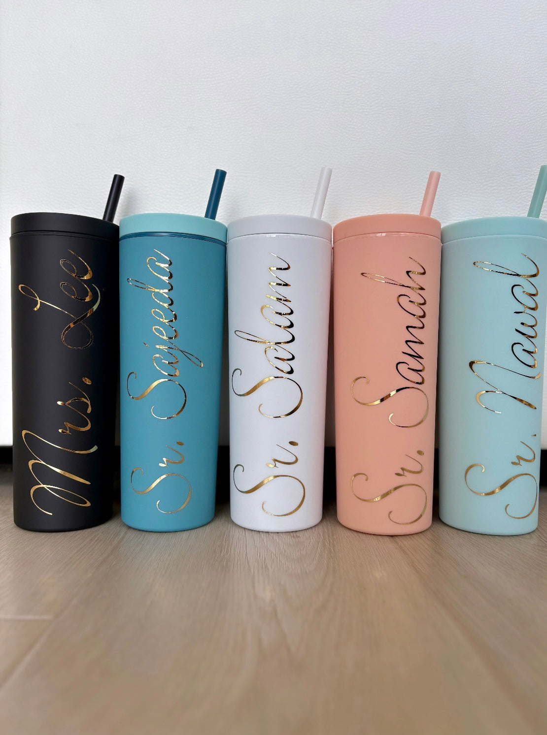 Personalized Matte Skinny Tumblers for Teachers Appreciation