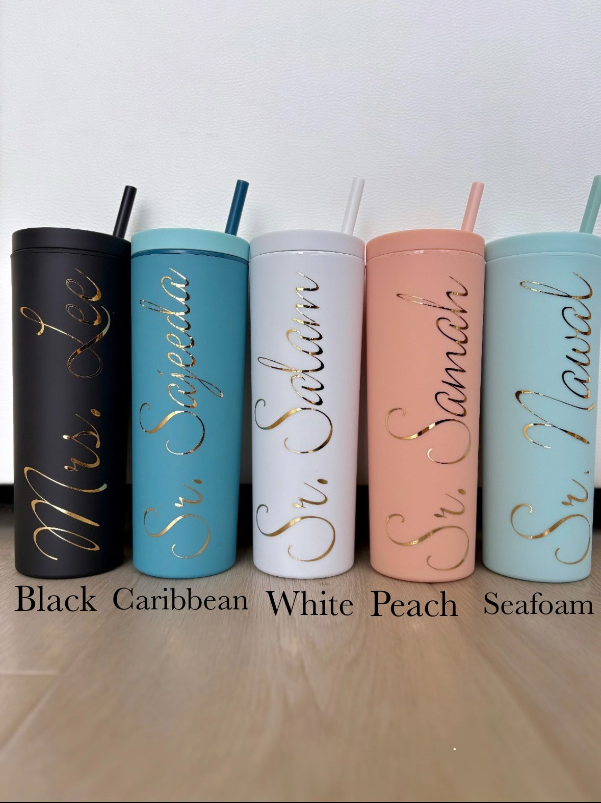 Personalized Matte Skinny Tumblers for Teachers Appreciation