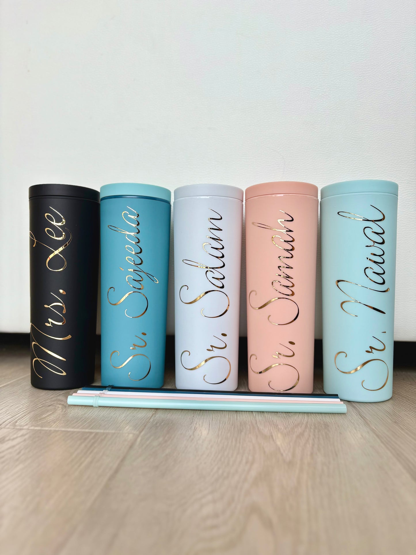 Personalized Matte Skinny Tumblers for Teachers Appreciation