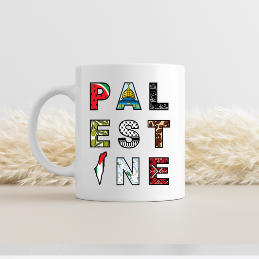 Palestine Letter Design Mug