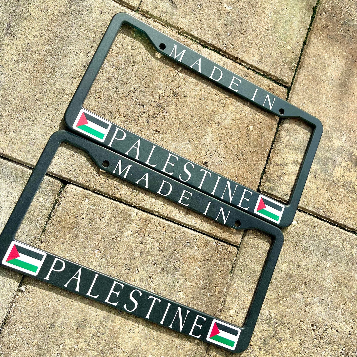 Made in Palestine license plate frame