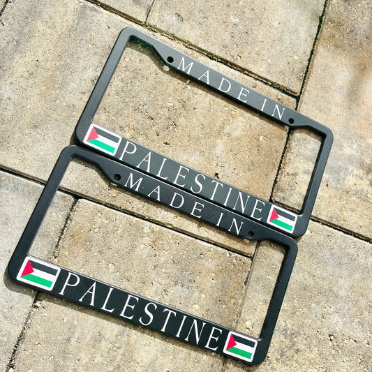 Made in Palestine license plate frame