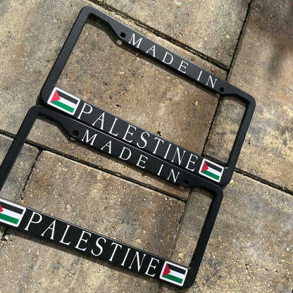 Made in Palestine license plate frame